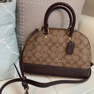 Coach MINI SIERRA SATCHEL IN SIGNATURE COATED CANVAS